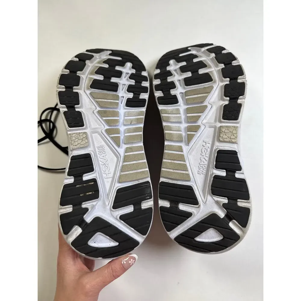 Hoka One One Gaviota 4 Mens Shoes‎ Size 9D Black White Training Running 1123198